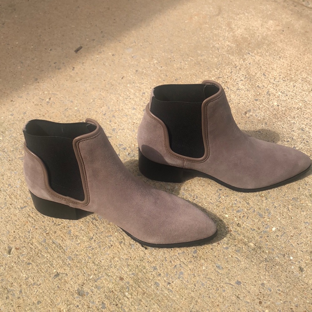 Donald Pliner Dark Taupe Suede Chelsea boot